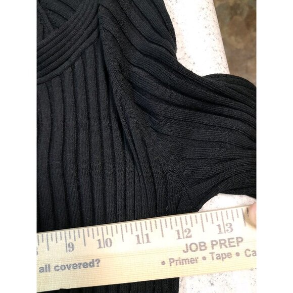 Womens Y2K Clubwear Ribbed Knit Silk Blend Buckle Accent Bodycon Sz Small Top - Picture 8 of 8